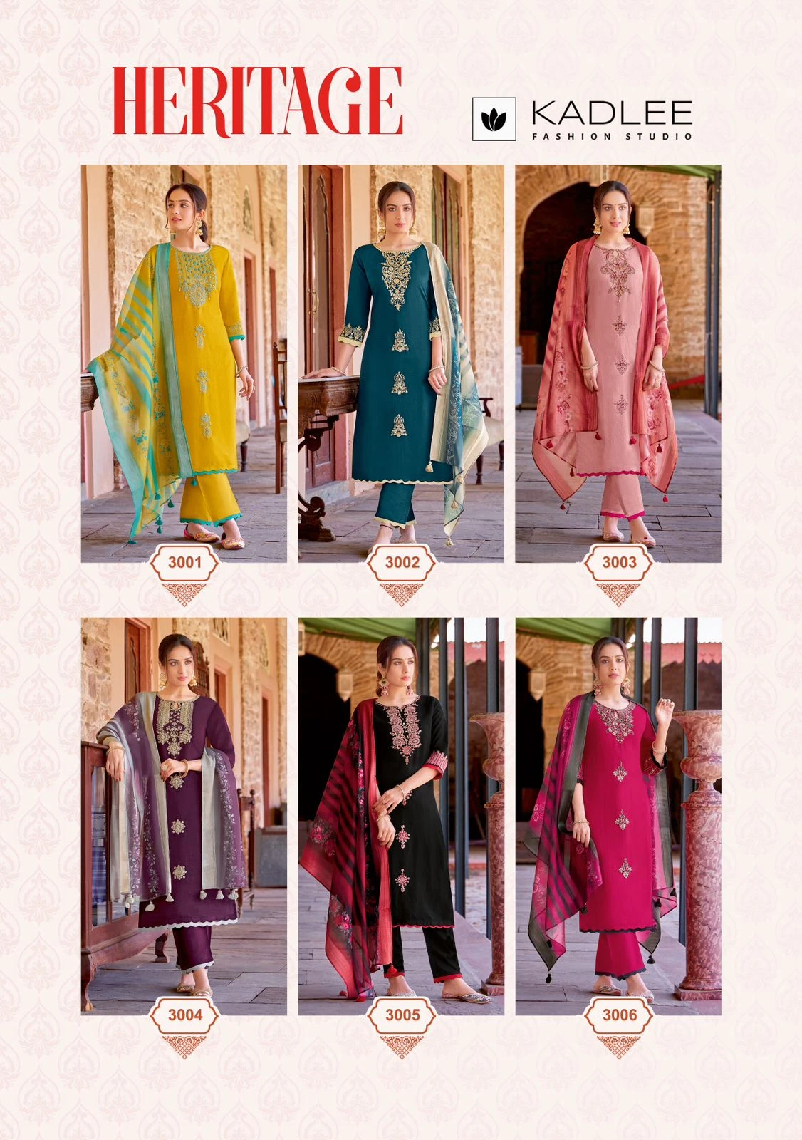 Kadlee Heritage Viscose Weaving Wholesale Readymade Salwar Suit Catalog — Wholesale Salwar Suits, Kadlee Fashion Studio wholesale from Surat — view 7